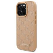 Husa pentru  iPhone 16 Pro Karl Lagerfeld - Leather MagSafe - bej