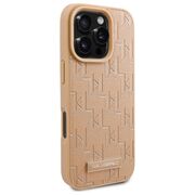 Husa pentru  iPhone 16 Pro Karl Lagerfeld - Leather MagSafe - bej