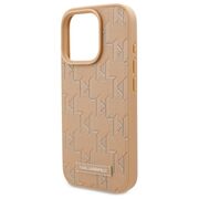 Husa pentru  iPhone 16 Pro Karl Lagerfeld - Leather MagSafe - bej