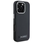 Husa pentru  iPhone 16 Pro Karl Lagerfeld - Leather MagSafe - negru mat