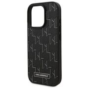 Husa pentru  iPhone 16 Pro Karl Lagerfeld - Leather MagSafe - negru royal