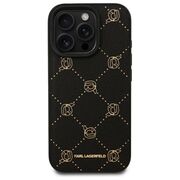 Husa pentru  iPhone 16 Pro Karl Lagerfeld - Leather MagSafe - negru