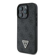 Husa pentru  iPhone 16 Pro Max Guess - Leather Metal Logo Strass Crossbody - negru