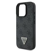 Husa pentru  iPhone 16 Pro Max Guess - Leather Metal Logo Strass Crossbody - negru