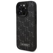 Husa pentru  iPhone 16 Pro Max Karl Lagerfeld - Leather MagSafe - negru royal