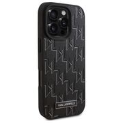 Husa pentru  iPhone 16 Pro Max Karl Lagerfeld - Leather MagSafe - negru royal