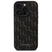 Husa pentru  iPhone 16 Pro Max Karl Lagerfeld - Leather MagSafe - negru royal