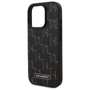 Husa pentru  iPhone 16 Pro Max Karl Lagerfeld - Leather MagSafe - negru royal