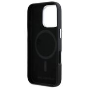 Husa pentru  iPhone 16 Pro Max Karl Lagerfeld - Leather MagSafe - negru