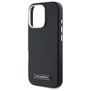 Husa pentru  iPhone 16 Pro Max Karl Lagerfeld - Leather MagSafe - negru