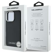 Husa pentru  iPhone 16 Pro Max Karl Lagerfeld - Leather MagSafe - negru