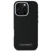 Husa pentru  iPhone 16 Pro Max Karl Lagerfeld - Leather MagSafe - negru