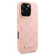 Husa pentru  iPhone 16 Pro Max Karl Lagerfeld - Leather MagSafe - roz
