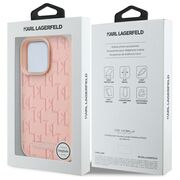 Husa pentru  iPhone 16 Pro Max Karl Lagerfeld - Leather MagSafe - roz