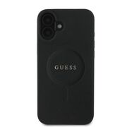 Husa pentru cu  iPhone 16 Plus MagSafe Guess - Saffiano - negru denim