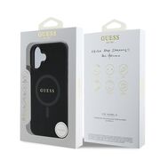 Husa pentru cu  iPhone 16 Plus MagSafe Guess - Saffiano - negru denim