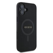 Husa pentru cu  iPhone 16 Plus MagSafe Guess - Saffiano - negru denim