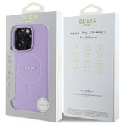 Husa pentru cu  iPhone 16 Pro Max MagSafe Guess - Saffiano - mov deschis