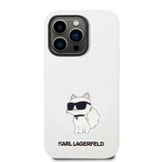 Husa pentru  iPhone 14 Pro  Karl Lagerfeld - Silicone MagSafe - alb