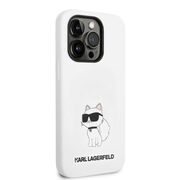 Husa pentru  iPhone 14 Pro  Karl Lagerfeld - Silicone MagSafe - alb