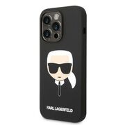 Husa pentru  iPhone 14 Pro  Karl Lagerfeld - Silicone MagSafe - negru denim