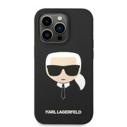 Husa pentru  iPhone 14 Pro  Karl Lagerfeld - Silicone MagSafe - negru denim