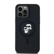 Husa pentru  iPhone 14 Pro  Karl Lagerfeld - Silicone MagSafe - negru royal
