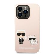 Husa pentru  iPhone 14 Pro  Karl Lagerfeld - Silicone MagSafe - roz deschis
