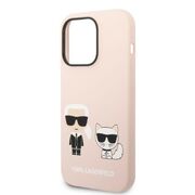 Husa pentru  iPhone 14 Pro  Karl Lagerfeld - Silicone MagSafe - roz deschis
