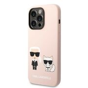 Husa pentru  iPhone 14 Pro  Karl Lagerfeld - Silicone MagSafe - roz deschis
