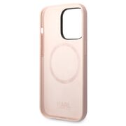 Husa pentru  iPhone 14 Pro  Karl Lagerfeld - Silicone MagSafe - roz neon
