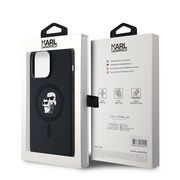 Husa pentru  iPhone 14 Pro Max Karl Lagerfeld - Silicone MagSafe - negru denim