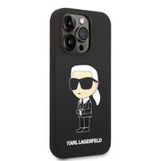 Husa pentru  iPhone 14 Pro Max Karl Lagerfeld - Silicone MagSafe - negru