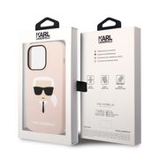 Husa pentru  iPhone 14 Pro Max Karl Lagerfeld - Silicone MagSafe - roz neon