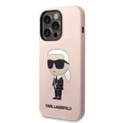 Husa pentru  iPhone 14 Pro Max Karl Lagerfeld - Silicone MagSafe - roz