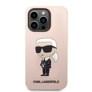 Husa pentru  iPhone 14 Pro Max Karl Lagerfeld - Silicone MagSafe - roz