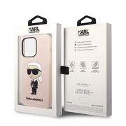 Husa pentru  iPhone 14 Pro Max Karl Lagerfeld - Silicone MagSafe - roz
