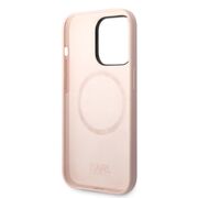 Husa pentru  iPhone 14 Pro Max Karl Lagerfeld - Silicone MagSafe - roz
