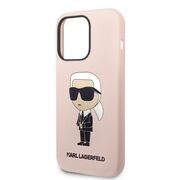 Husa pentru  iPhone 14 Pro Max Karl Lagerfeld - Silicone MagSafe - roz