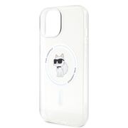 Husa pentru  iPhone 15 Karl Lagerfeld - IML MagSafe - alb
