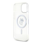 Husa pentru  iPhone 15 Karl Lagerfeld - IML MagSafe - alb