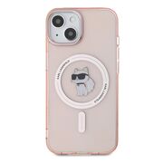 Husa pentru  iPhone 14 Karl Lagerfeld - IML MagSafe - roz