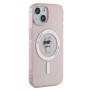Husa pentru  iPhone 14 Karl Lagerfeld - IML MagSafe - roz