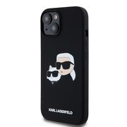 Husa pentru  iPhone 15 Karl Lagerfeld - Silicone MagSafe - negru royal