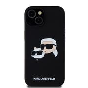 Husa pentru  iPhone 15 Karl Lagerfeld - Silicone MagSafe - negru royal