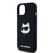 Husa pentru  iPhone 15 Karl Lagerfeld - Silicone MagSafe - negru