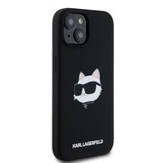 Husa pentru  iPhone 15 Karl Lagerfeld - Silicone MagSafe - negru