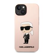 Husa pentru  iPhone 15 Karl Lagerfeld - Silicone MagSafe - roz