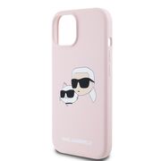 Husa pentru  iPhone 15 Karl Lagerfeld - Silicone MagSafe - roz