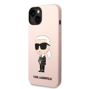 Husa pentru  iPhone 15 Karl Lagerfeld - Silicone MagSafe - roz